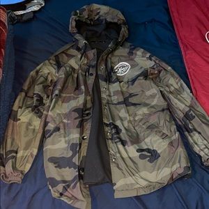 Obey camo windbreaker/rain jacket